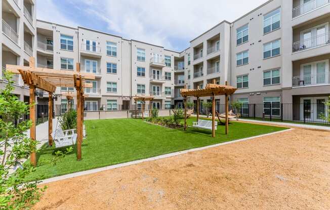 Lush Courtyards With Ample Sitting at Residences at 3000 Bardin Road, Texas, 75052