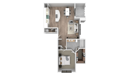 1 bed, 1 bath, 764 sqft, $1,290