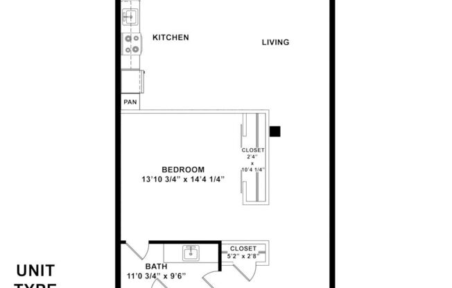 1 bed, 1 bath, 927 sqft, $1,950