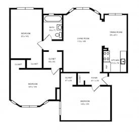 3 beds, 1 bath, 893 sqft, $2,598