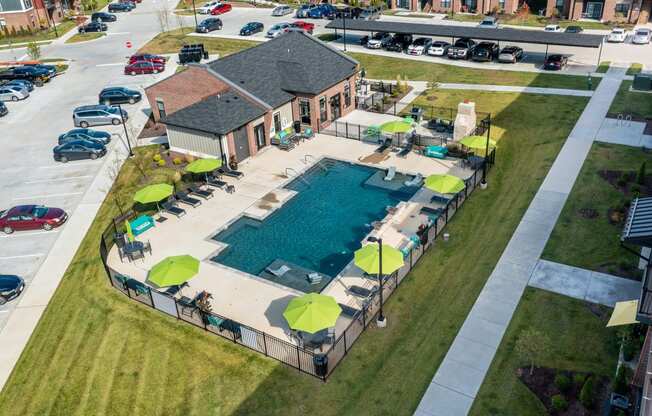 Aerial View Of The Pool & Clubhouse Area