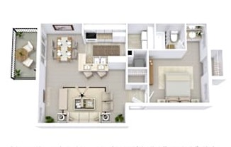 1 bed, 1 bath, 633 sqft, $735