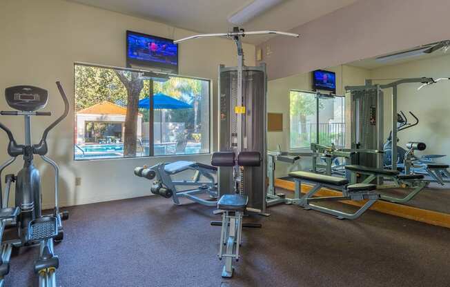 Estancia fitness center with weight machines and fitness equipment