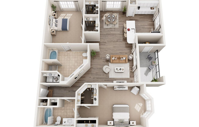 2 beds, 2 baths, 1,400 sqft, $1,979