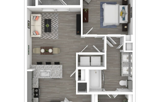 1 bed, 1 bath, 750 sqft, $468