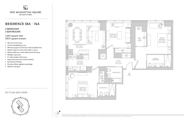 3 beds, 3 baths, 1,667 sqft, $14,425, Unit 63A