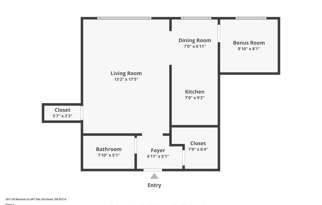 Studio, 1 bath, $1,495