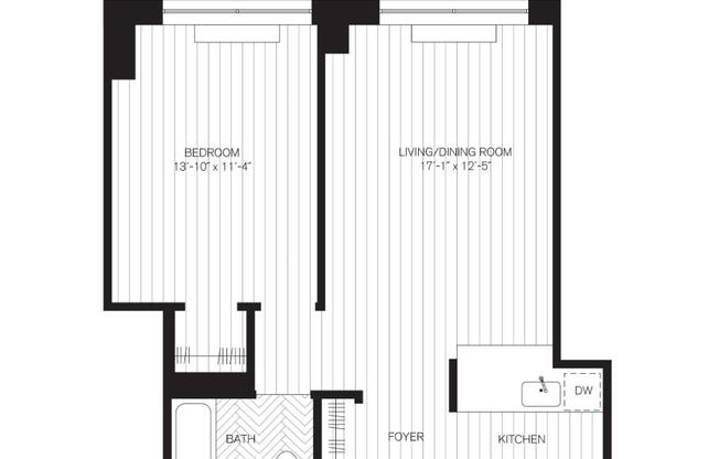 1 bed, 1 bath, 629 sqft, $4,725, Unit 29D