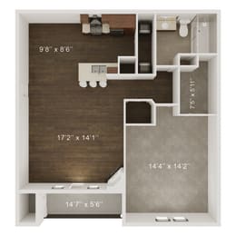 1 bed, 1 bath, 865 sqft, $1,185