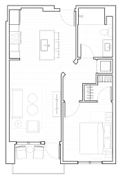 1 bed, 1 bath, 671 sqft, $2,717