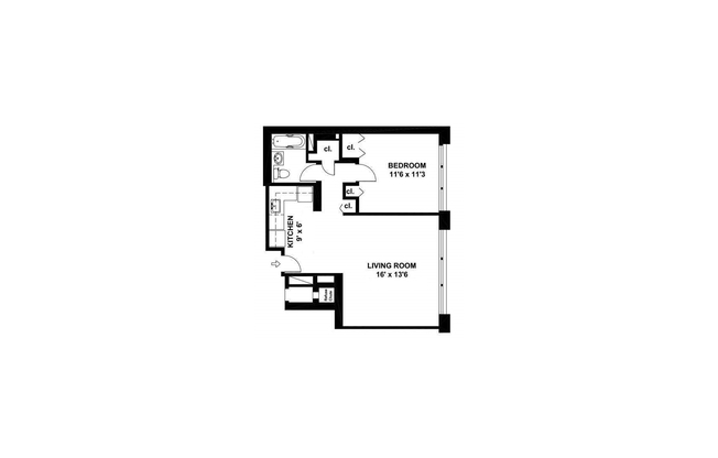 1 bed, 1 bath, 550 sqft, $4,250, Unit 4F