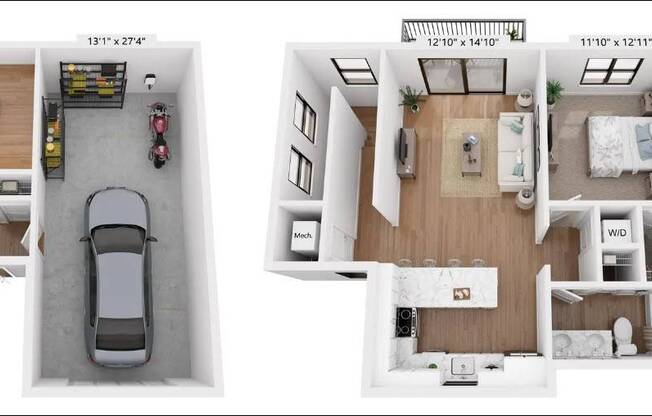 1 bed, 1 bath, 929 sqft, $3,050