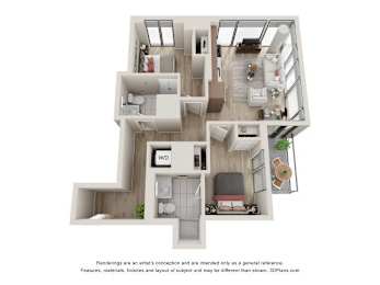 2 beds, 2 baths, 851 sqft, $2,986