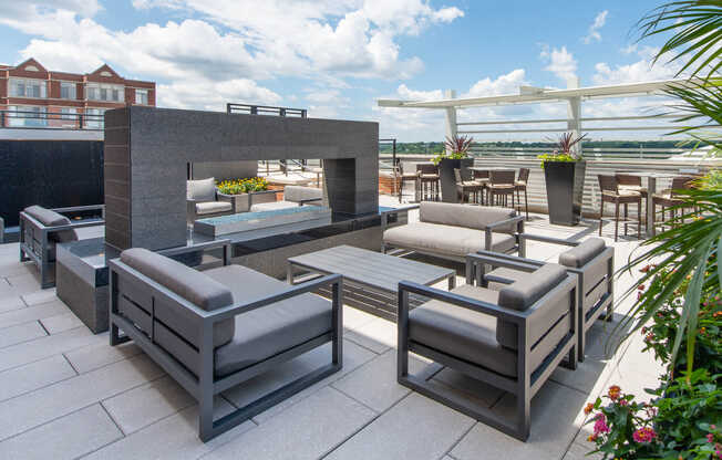 Rooftop Terrace and Lounge with Fireplace
