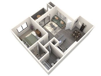 1 bed, 1 bath, 617 sqft, $2,047