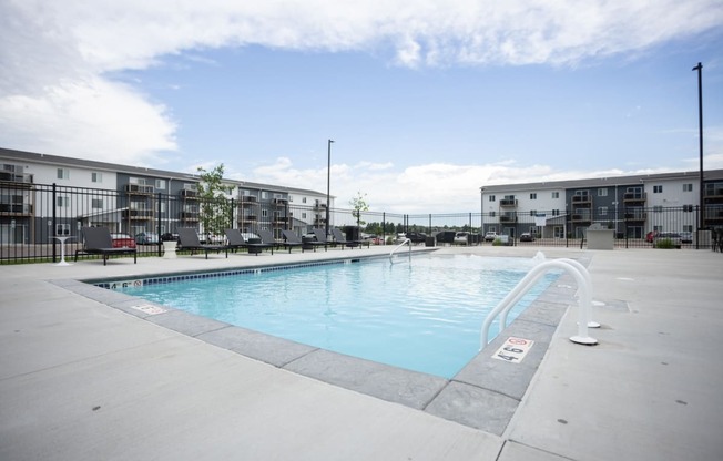 the swimming pool at the flats at obsidian city