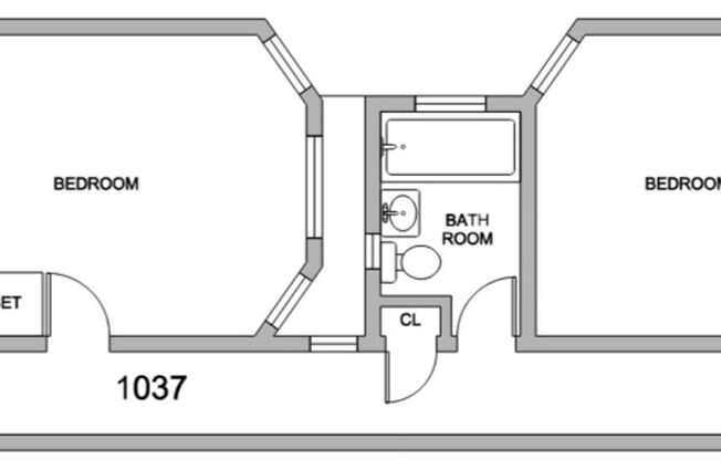 2 beds, 1 bath, $3,900, Unit 1037 Sanchez Street