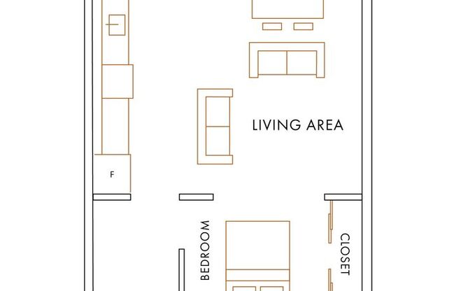 Studio, 1 bath, 518 sqft, $2,250, Unit 509