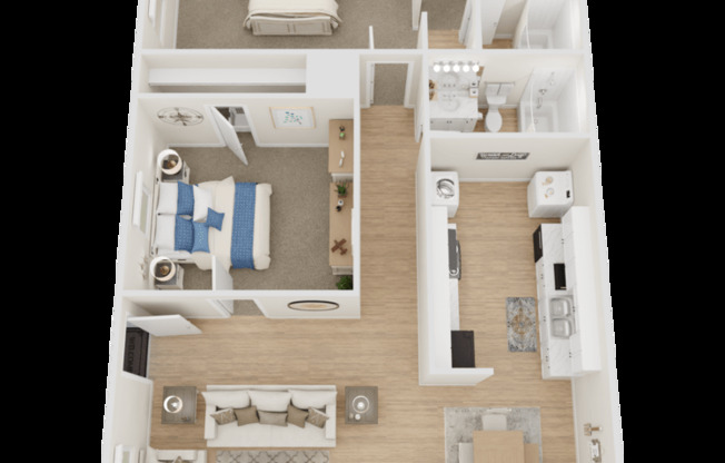 2 beds, 2 baths, 1,103 sqft, $1,200