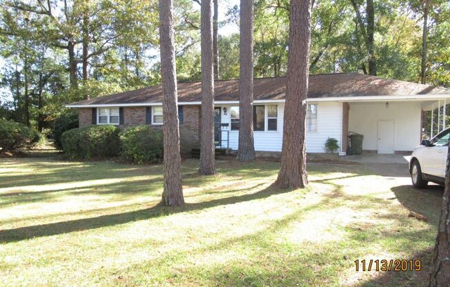 3 Bedroom, 1 Bath brick home on large fenced lot