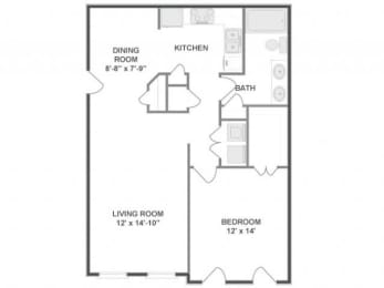 1 bed, 1 bath, 848 sqft, $1,605