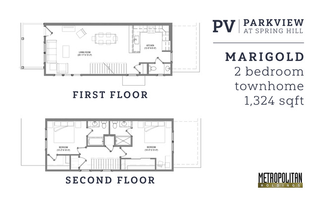 2 beds, 2.5 baths, 1,324 sqft, $2,045, Unit 1037SW