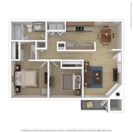 2 beds, 1 bath, 836 sqft, $1,950