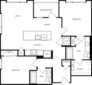 2 beds, 2 baths, 1,121 sqft, $1,882