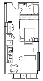 1 bed, 1 bath, 689 sqft, $3,389