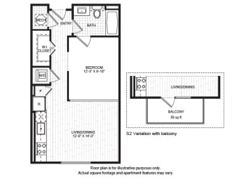 Studio, 1 bath, 570 sqft, $1,534