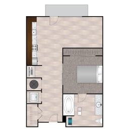 Studio, 1 bath, 568 sqft, $1,372