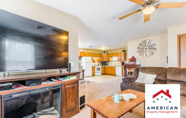 Close to Fort Riley Blvd + Open Kitchen + Pet-Friendly + Washer & Dryer Included! Available August 5th!