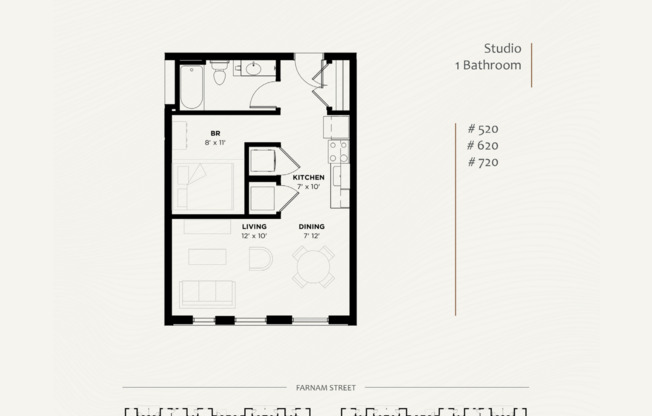 1 bed, 1 bath, 624 sqft, $1,375, Unit 620