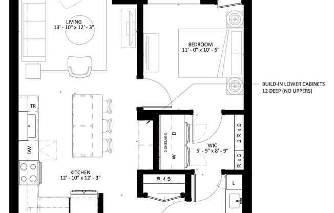 1 bed, 1 bath, 851 sqft, $2,145, Unit 212