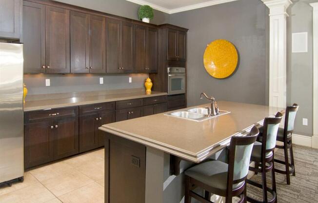 Gourmet Kitchen With Island at Resident Clubhouse San Marino Apartments, South Jordan, UT, 84095