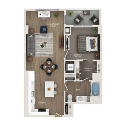 1 bed, 1 bath, 799 sqft, $2,160
