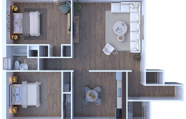 2 beds, 1 bath, 950 sqft, $1,530