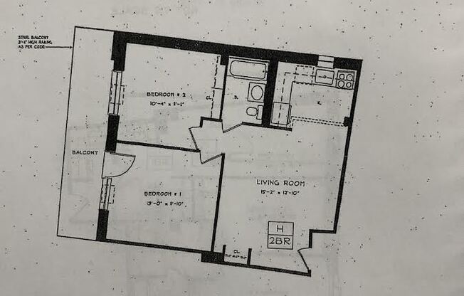 2 beds, 1 bath, 900 sqft, $4,800, Unit 3H