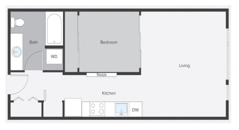 1 bed, 1 bath, 620 sqft, $2,391