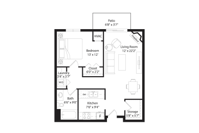 1 bed, 1 bath, 771 sqft, $1,533