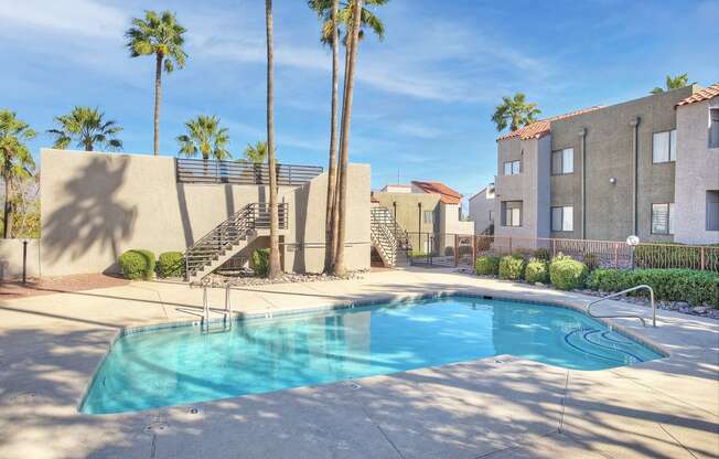 Community pool at Ten50 Apartments in Tucson AZ November 2020