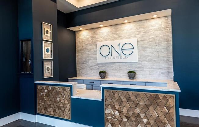 Reception Area at One Deerfield Apartments, Mason, OH