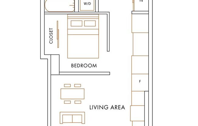 1 bed, 1 bath, 612 sqft, $1,995, Unit 206