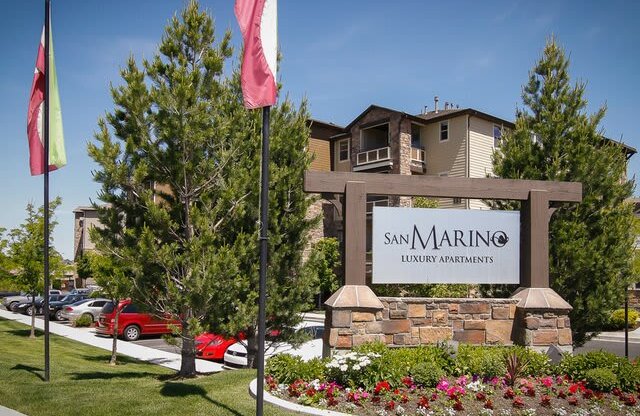 Property Entrance Sign at San Marino Apartments, South Jordan, Utah