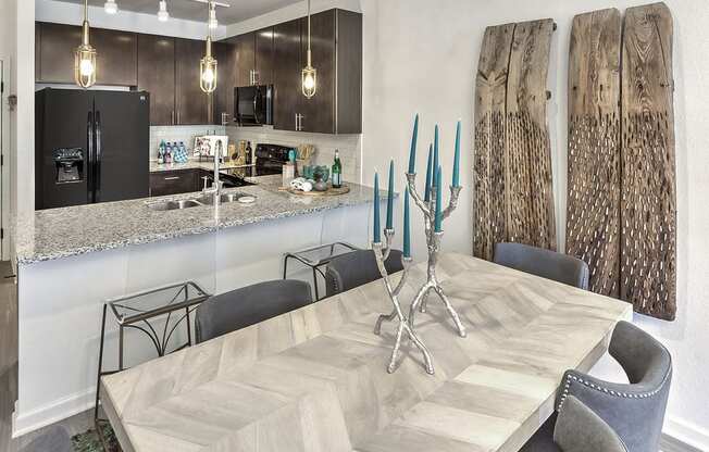 Elegant Dining Area at Residence at Tailrace Marina, Mount Holly