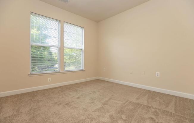 a room with a large window