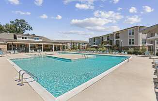 our apartments have a large swimming pool at the estates apartments