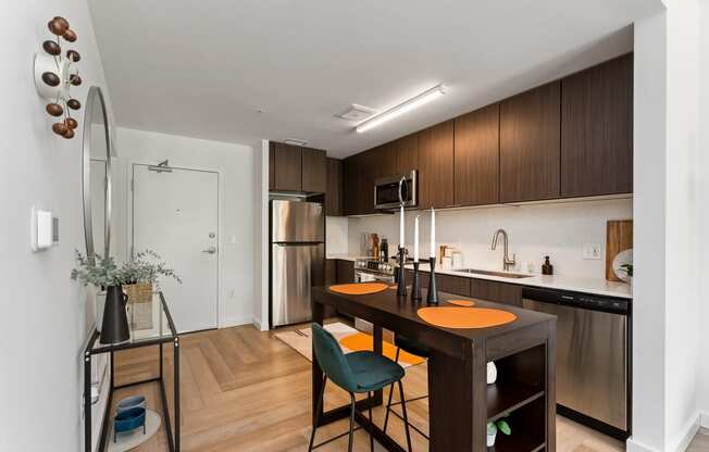 a kitchen and dining area at Hydro, Richmond, VA