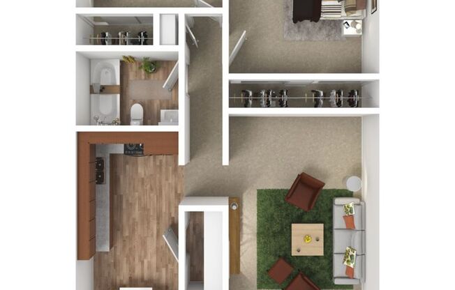 2 beds, 1 bath, 850 sqft, $1,250, Unit F-201