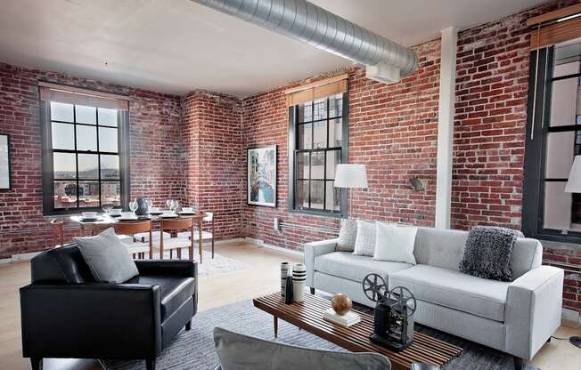 Portland, OR Crane Flats and Lofts living room